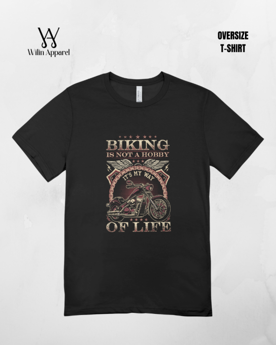 Kaos Unisex Oversize Biking is not a hobby